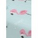 Colcha Mr. Wonderful Flamingos aguamarina