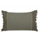 Cojín con relleno flecos Caqui 30x50