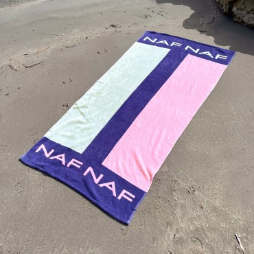 Toalla de playa Naf Naf BIARRITZ rosa