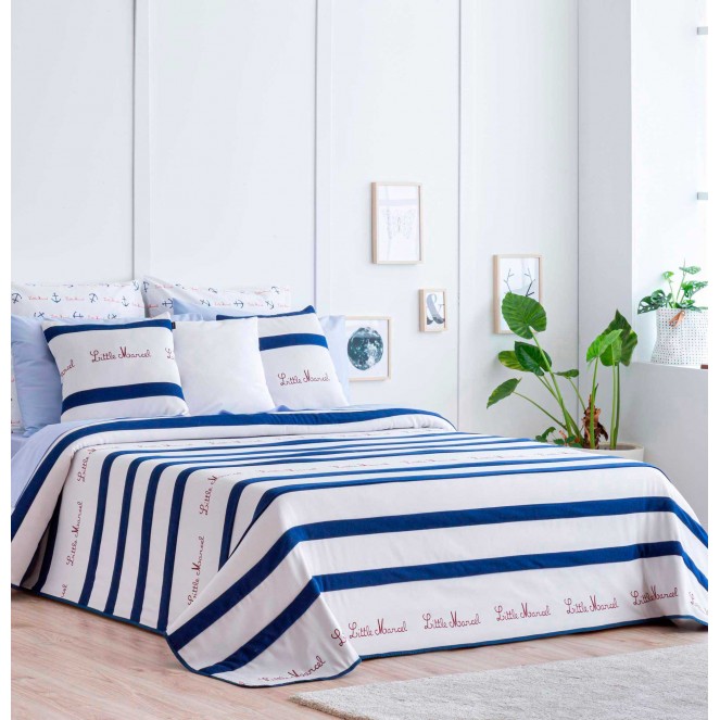 Colcha Little Marcel Sailor azul marino
