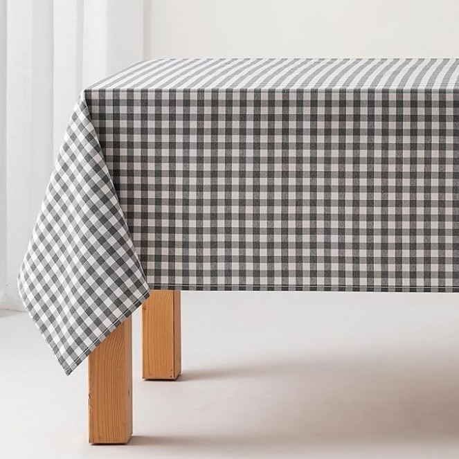 Mantel de tela (TEFLON) Vichy gris