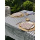 Mantel de tela (TEFLON) Vichy gris