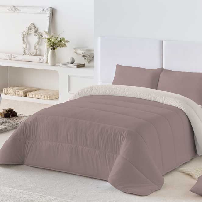 Edredon Bicolor ROSA/GRIS NATURALS