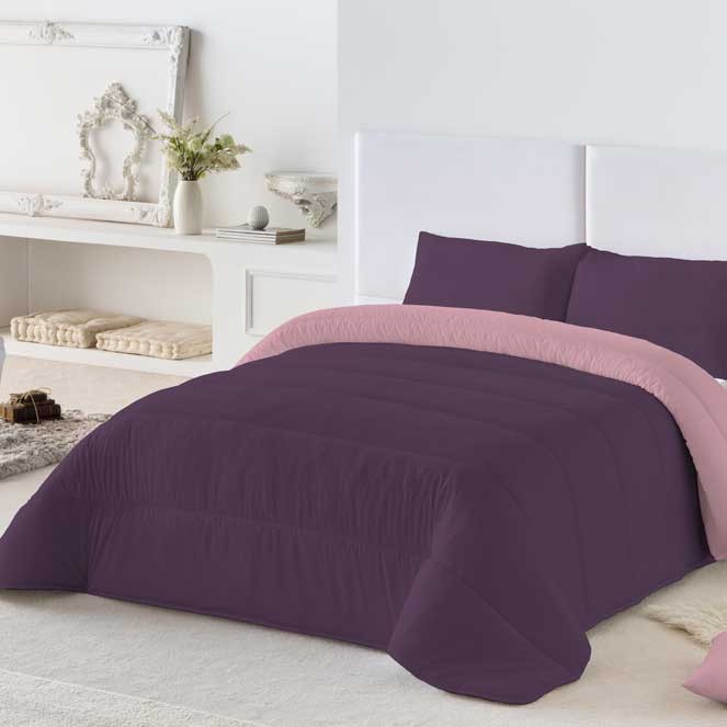 Edredon Bicolor ROSA/GRIS NATURALS