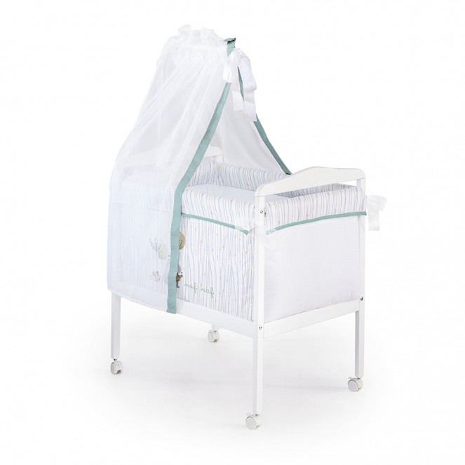 Minicuna NAFNAF Cuadrada con velo HAPPY HIPO