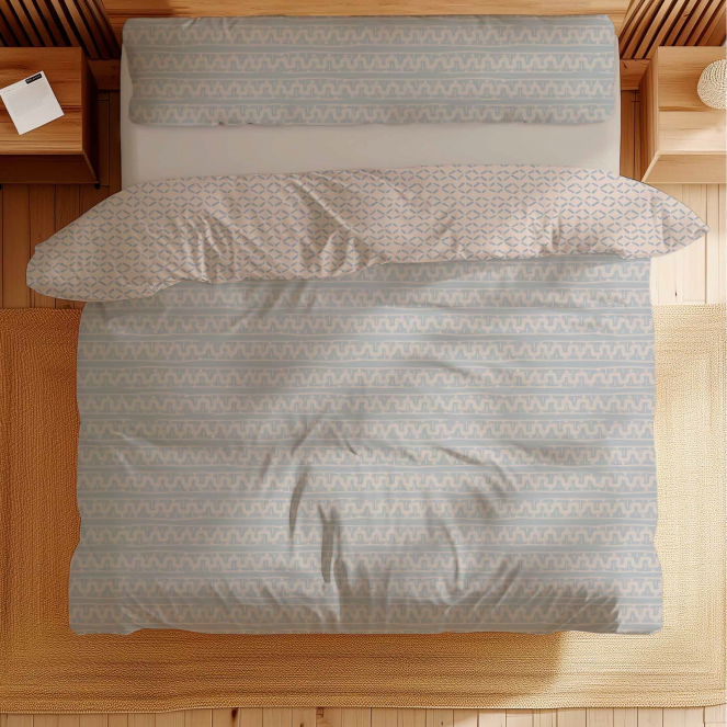 Funda nórdica reversible ANTIKA AZUL ABECE