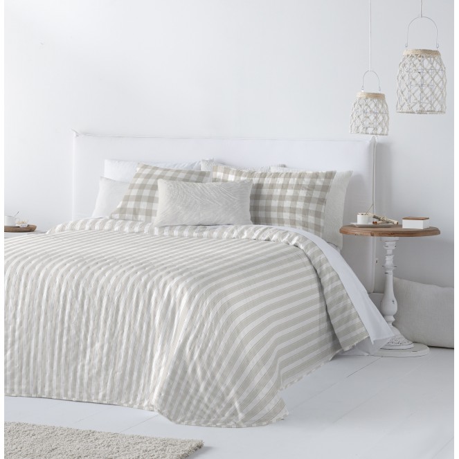 Colcha Bouti SLOAN GRIS reversible FUNDECO