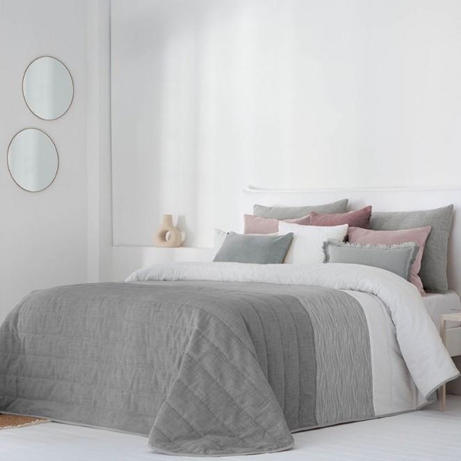 Colcha Jaquard Devi gris