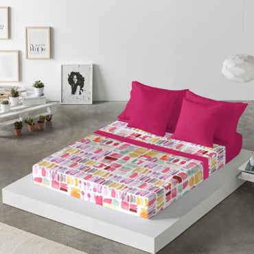 Juego de sábanas NAFNAF LILLE FUCSIA