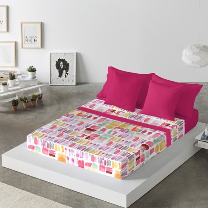 Juego de sábanas NAFNAF LILLE FUCSIA