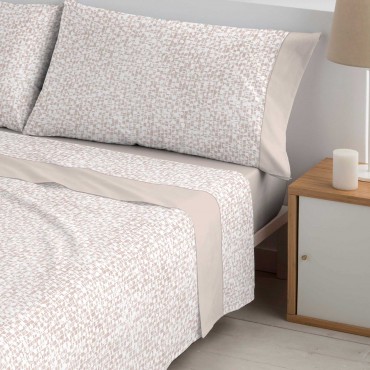 Juego sábanas algodón POLO POLO BRENDA BEIGE