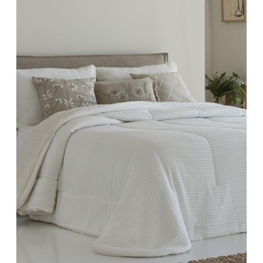 EDREDÓN COMFORTER SHERPA SALCE BLANCO