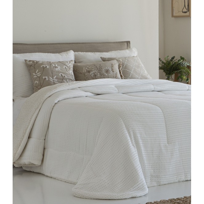 EDREDÓN COMFORTER SHERPA SALCE BLANCO
