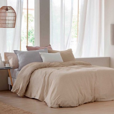 FUNDA NÓRDICA WAFFLE GASA DUERO BEIGE SANDECO