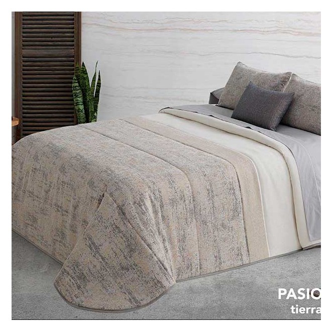 Edredon Jacquard Pasión tierra (ALGODON BLANCO)