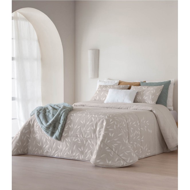 Edredón Conforter Jacquard CARTES BEIGE SANDECO