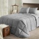 Edredón Nórdico Squares gris Atenas
