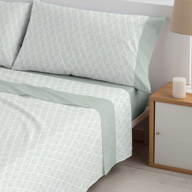 Juego sábanas algodón Bambú Kirby verde