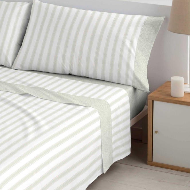 Juego sábanas algodón Bambú Baku verde