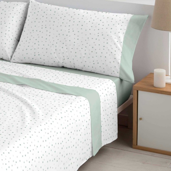 Juego sábanas algodón Bambú Nopal verde