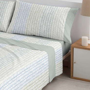 Juego sábanas algodón Bambú SKY AZUL