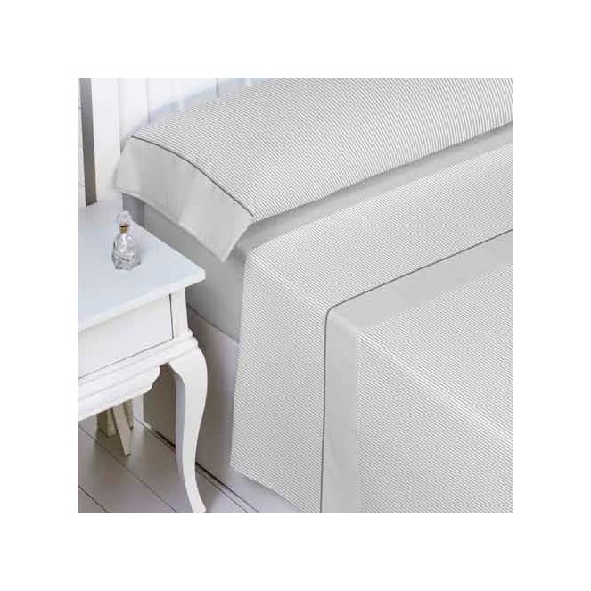 Juego sábanas algodón LIAM GRIS ABECE CASA