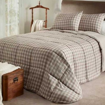 Edredón Nórdico Squares marrón Atenas