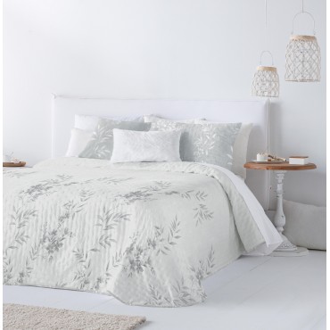 Colcha Bouti JULY  gris reversible FUNDECO