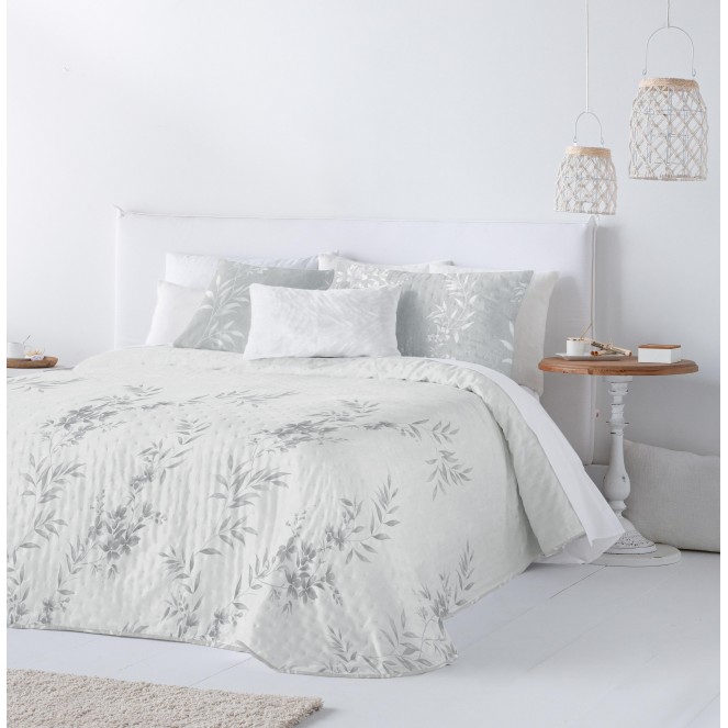 Colcha Bouti JULY  gris reversible FUNDECO