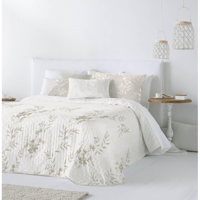 Colcha Bouti JULY  beige reversible FUNDECO
