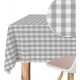 Mantel de tela (TEFLON) Vichy gris claro