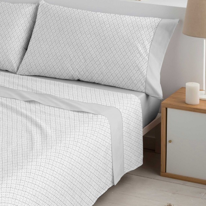 Juego sábanas algodón POLO POLO DANTE GRIS