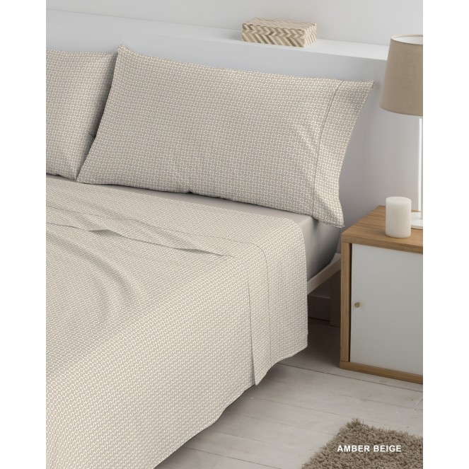 Juego sábanas algodón POLO POLO AMBER BEIGE 100 % ALGODON