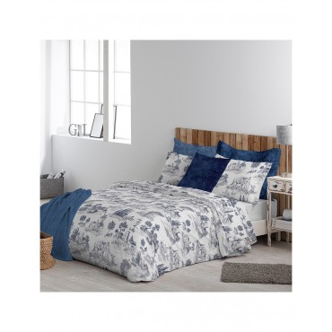 Funda nórdica El Caballo PAISAJE TOILE DE JOUY azul