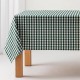 Mantel de tela Vichy verde cesped