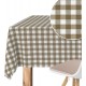 Mantel Antimanchas Vichy cuero – Tela Impermeable